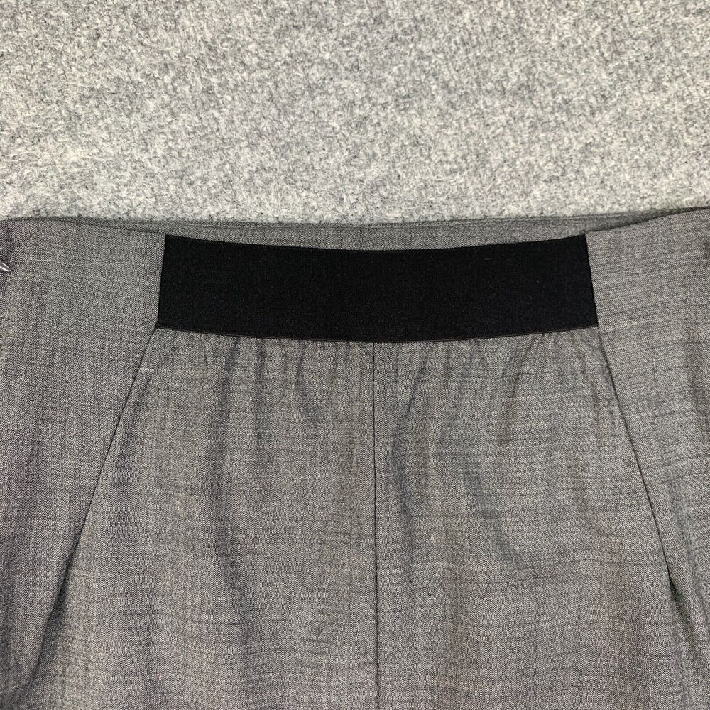Babaton Skirt Womens 6 Grey Wool Blend Knit Side Zip Stretch Band Waist A-Line - Picture 8 of 13